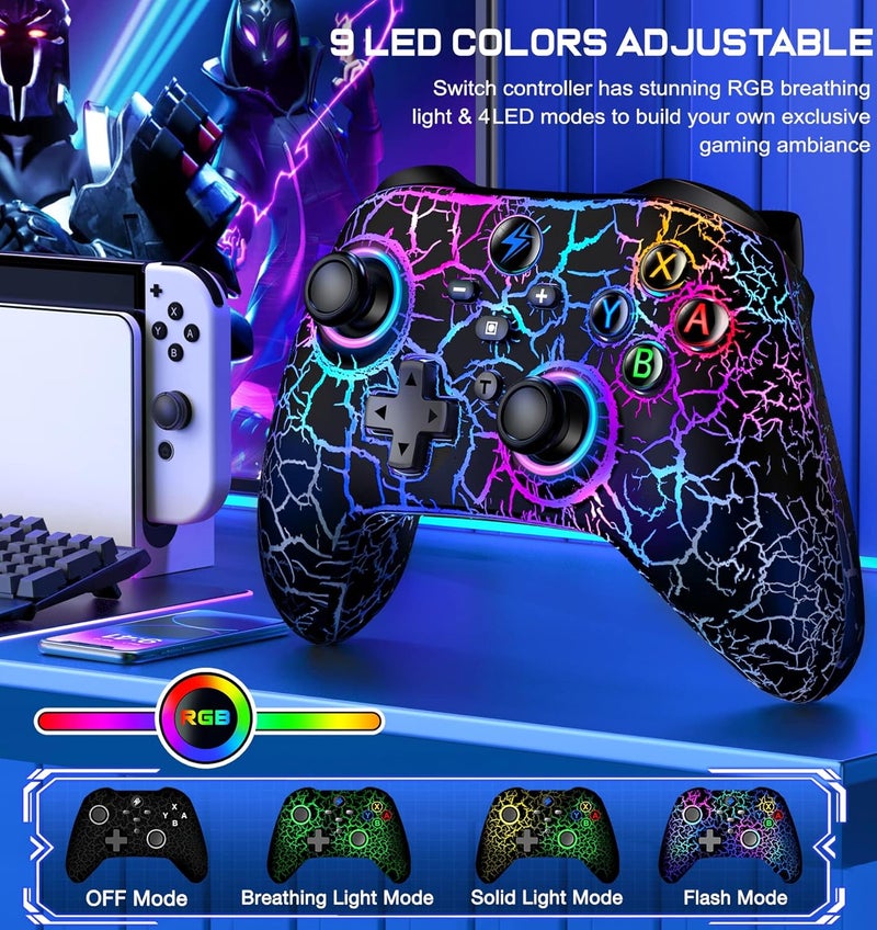 Svetaecho Upgraded Wireless Switch 2 Pro Controller for Nintendo Switch/Switch2/Lite/OLED-LED Wired Windows PC Game Joysticks-Wireless PC IOS Android Remote with Programmable Nintendo Switch Accessories - Image 2